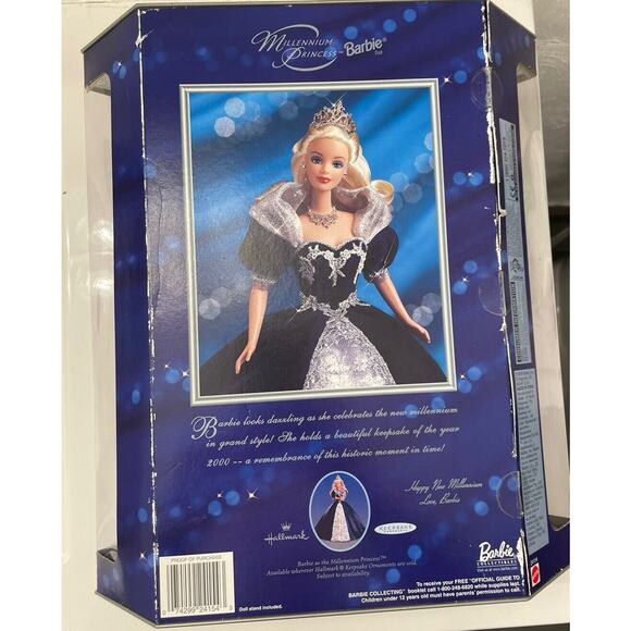 Vintage 2000 Mattel Millennium Princess Barbie Doll NIB Keepsake Hallmark - Picture 5 of 10